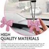 Bling Car Rearview Mirror Hanging Ornament, Charming Elegant Rearview Mirror Pendant Decoration, Sparkling Rhinestone Bow Vehicle Interior Accessory,