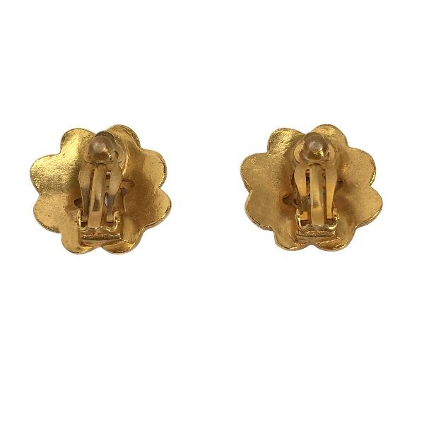Chanel Large COCO Mark Earring  Gold Women Used