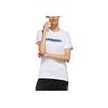 adidas Boxed Logo Solid Crew Neck Sports Short Sleeve T-Shirt Women Tops White FM6147