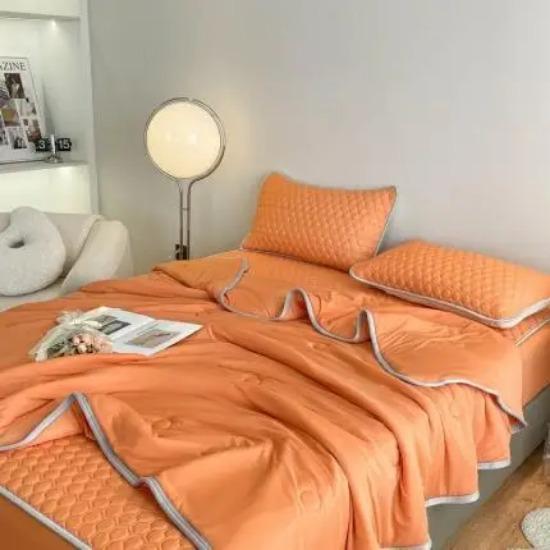New Solid Color Cool Silk Summer Quilt Soft And Comfortable Air Conditioner Quilt Single Adult Gift Quilt