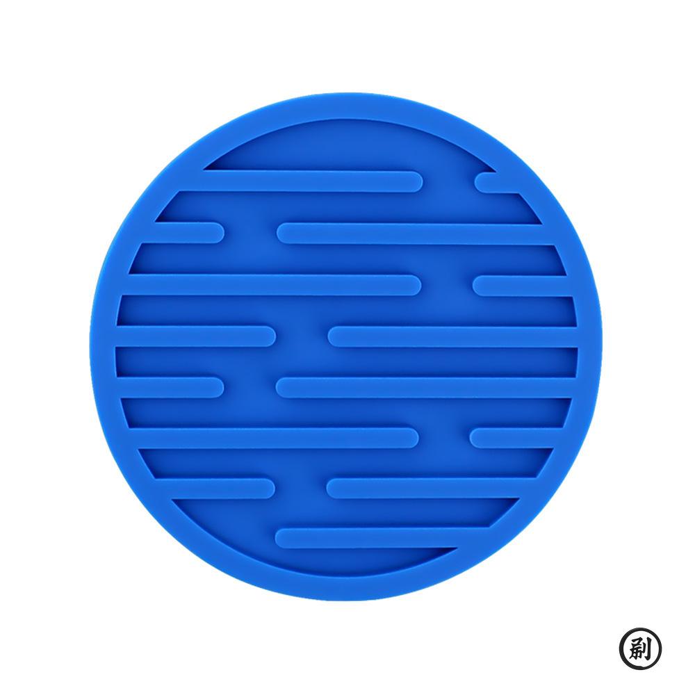 

Силіконові підставки 10 см, круглі, термостійкі, гумові, килимок для чашок для чаю, килимок для столу, чашка для кави, скляний тримач для напоїв, декор синій