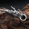 Punk Vintage Stainless Steel Dragon Head Pendant Necklaces for Man Silver Color  Animal Necklace Amulet Jewelry