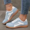 Large Size Women's Shoes Autumn New Fashion Lace Up Low Help Non Slip Board Shoes Lightweight Comfort Soft Sole Casual Sneakers
