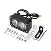 LED Headlight Upgrade Kit with Mount Bracket Car Square Spotlight White Yellow LED Pod Driving Work Light for Motorcycle