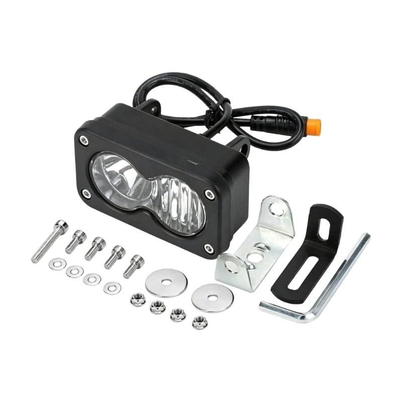 LED Headlight Upgrade Kit with Mount Bracket Car Square Spotlight White Yellow LED Pod Driving Work Light for Motorcycle