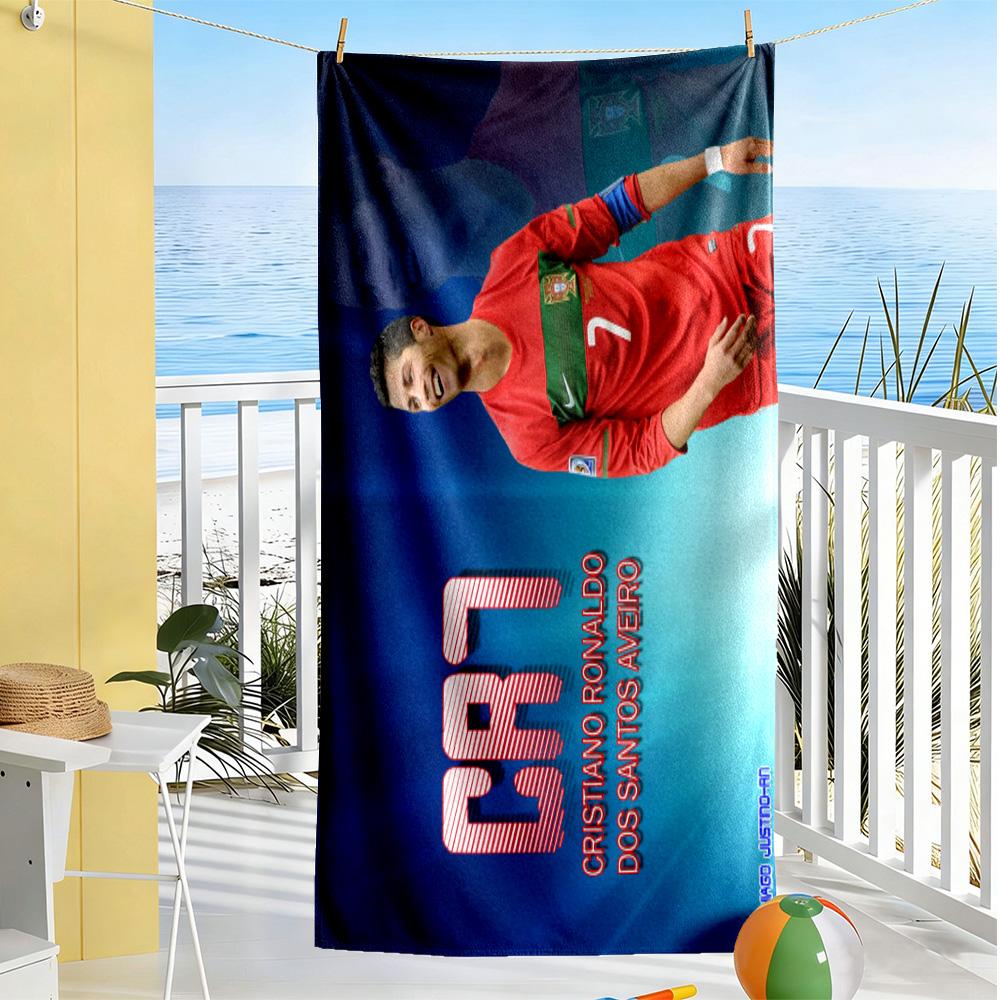 Footballer Ground Beach Towel Super Soft Microfiber Quickdry Fabric Comfortable Lightweight
