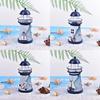 Led Light Metal Lighthouse Anchor Mediterranean Decorative Home Nautical Decor