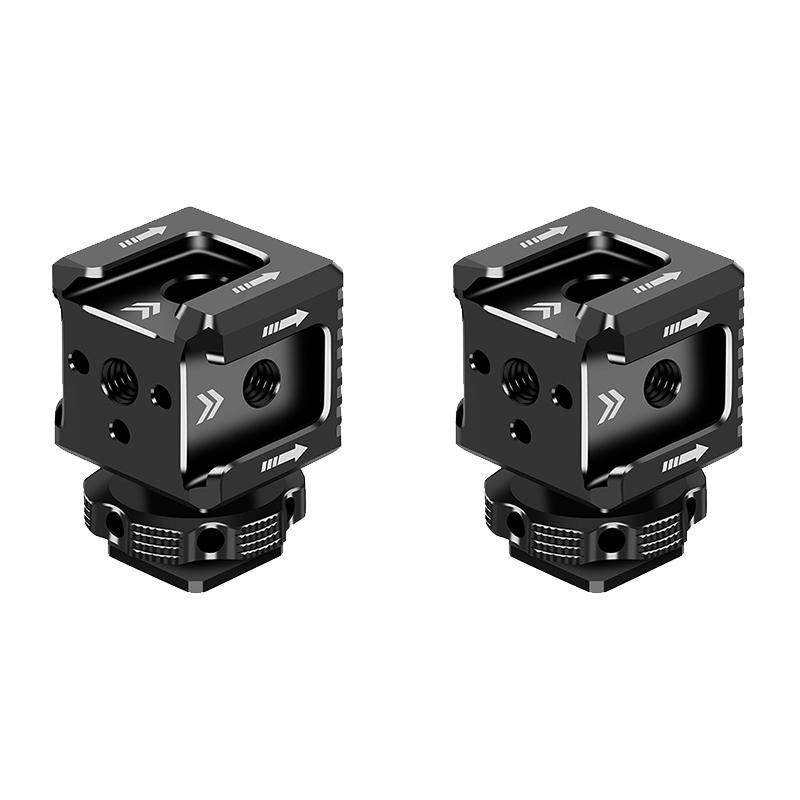 On Camera 3 Cold Shoe Monitor Mount 3 Cold Shoe Adapter Magic Arm Flash Vlog Video Fill Light Microphone Extension Mount Head
