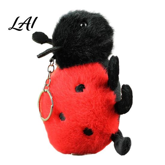 Emotional Support Plush Cuddly Insect Keychain Soft Stuffed Animal Keyring Toy Comforting