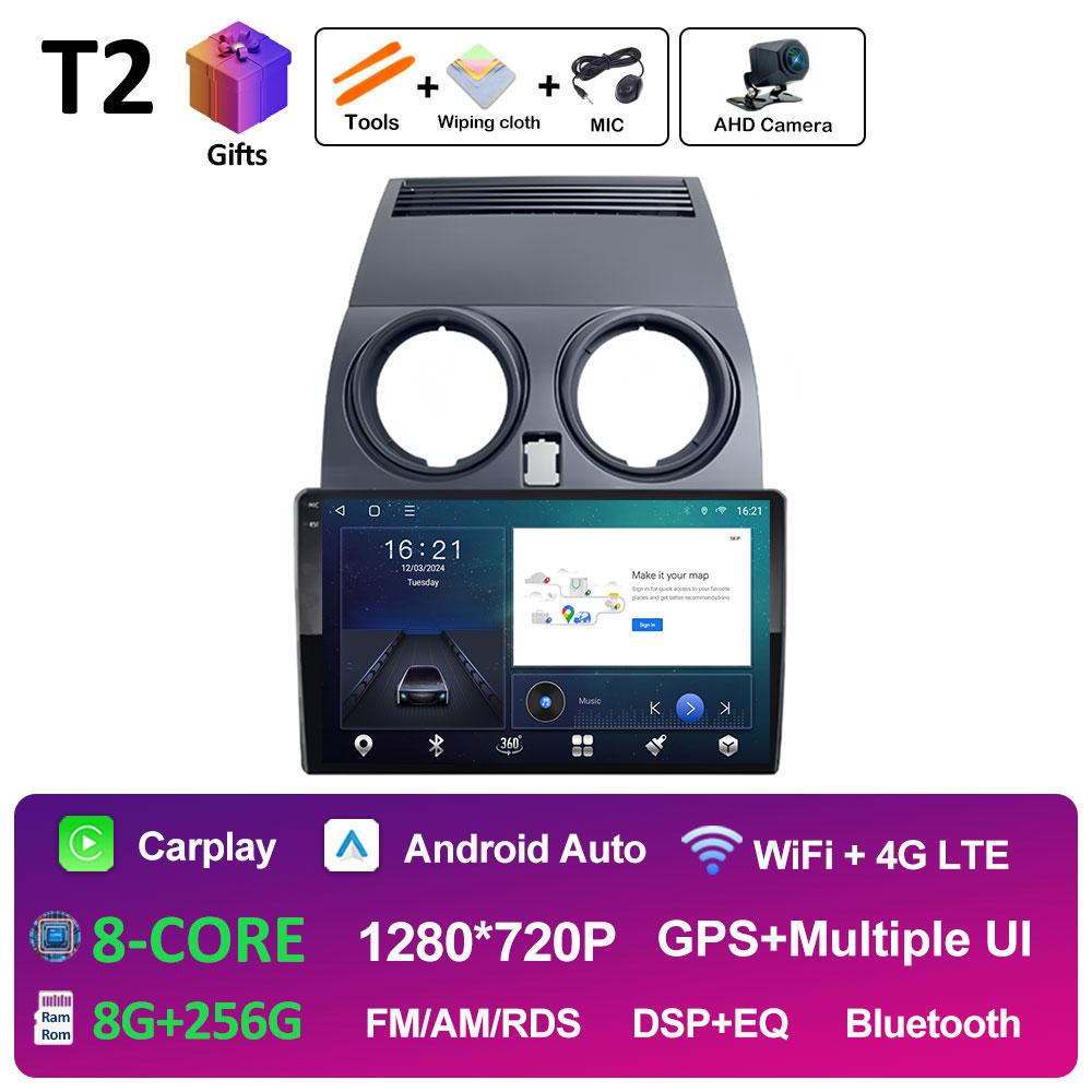 For Nissan Qashqai J10 2006 2007 2008 2009 - 2013 DSP Stereo GPS Navigation Car Video Radio Multimedia Player Bluetooth No 2 Din