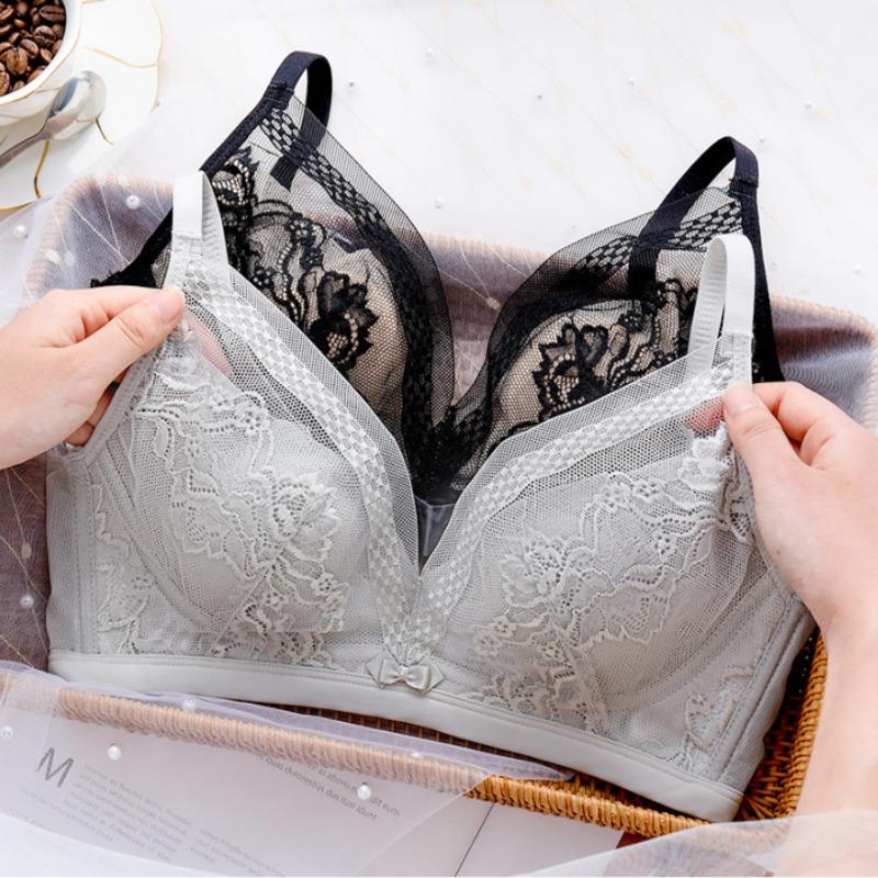 Wire-free Bunny Ear Women's Thin Cup Bra Breathable and Sexy Underwear