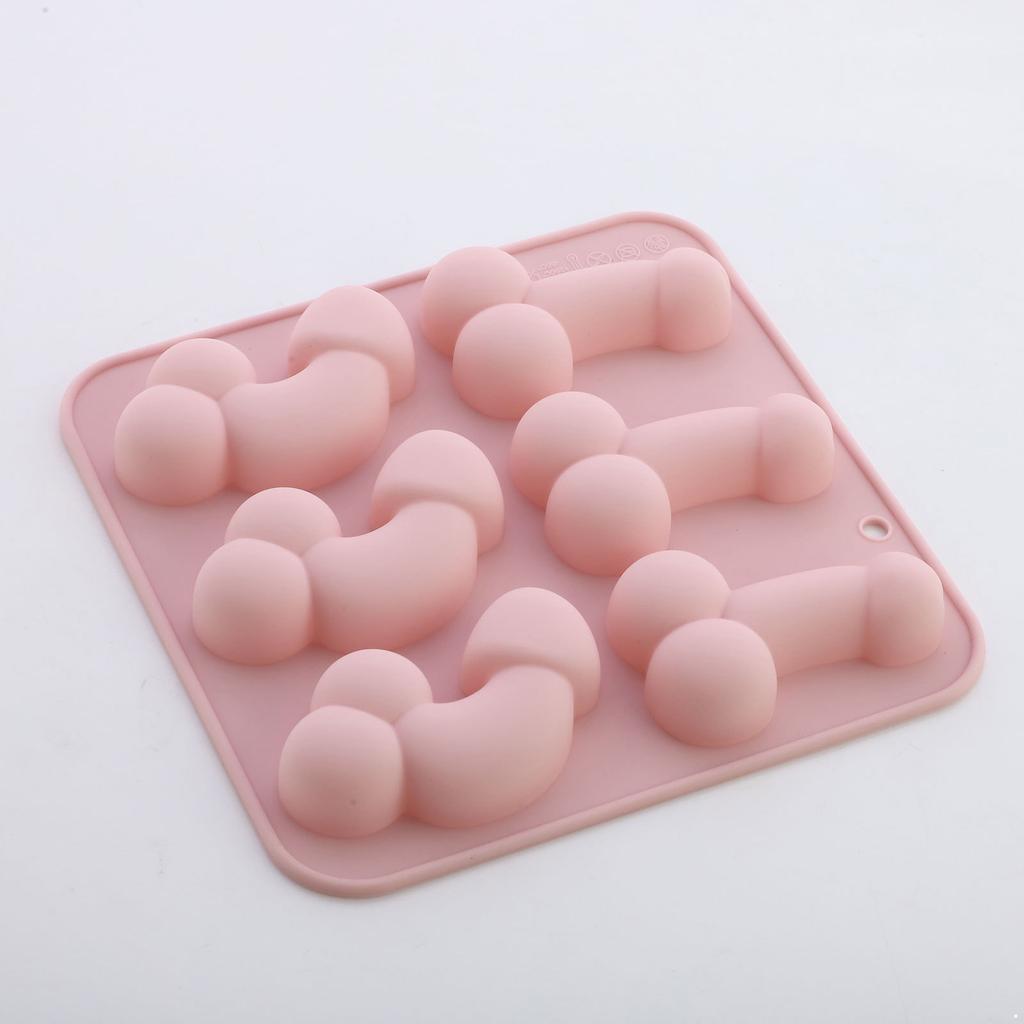 Novelty Penis Shaped Silicone Mold for Baking: Reusable Body Part Cake Mold for Chocolate, Cookies, Ice Popsicle & Candy