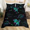 Koi Sakura Sunrise Three-Piece Quilt Cover Digital Printing Bedding Set Bed Cover