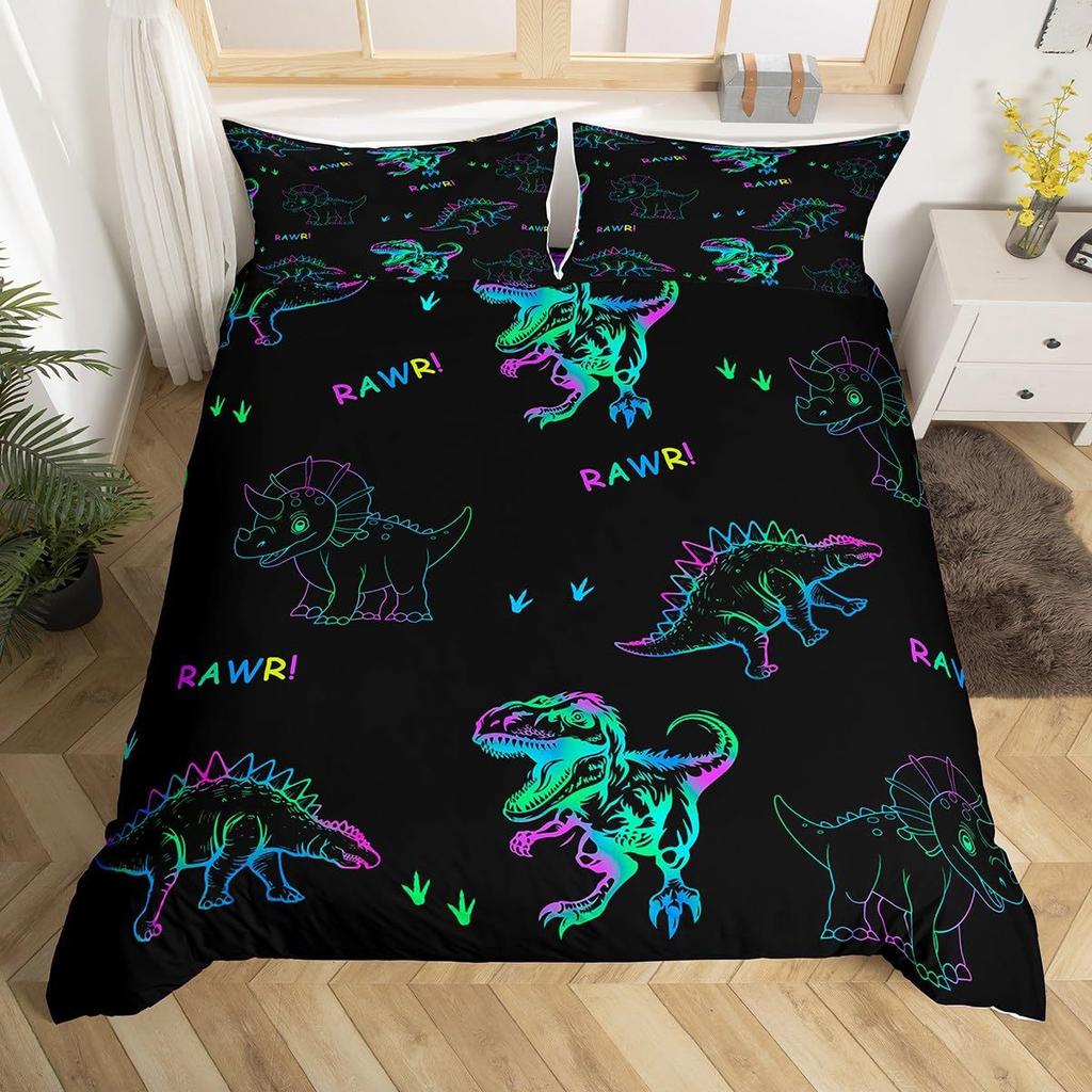 Koi Sakura Sunrise Three-Piece Quilt Cover Digital Printing Bedding Set Bed Cover