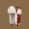 New antlers, big flower Lei Feng hat in the three eastern provinces, women's winter warm ear protection, ethnic wind plush thickened warm and cold hat