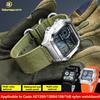 Per Casio piccolo quadrato AE1200/1300/1000 A158/A159/A168 F91W DW-291H cinturino in tela di nylon accessori catena per orologio sportivo da uomo 18mm