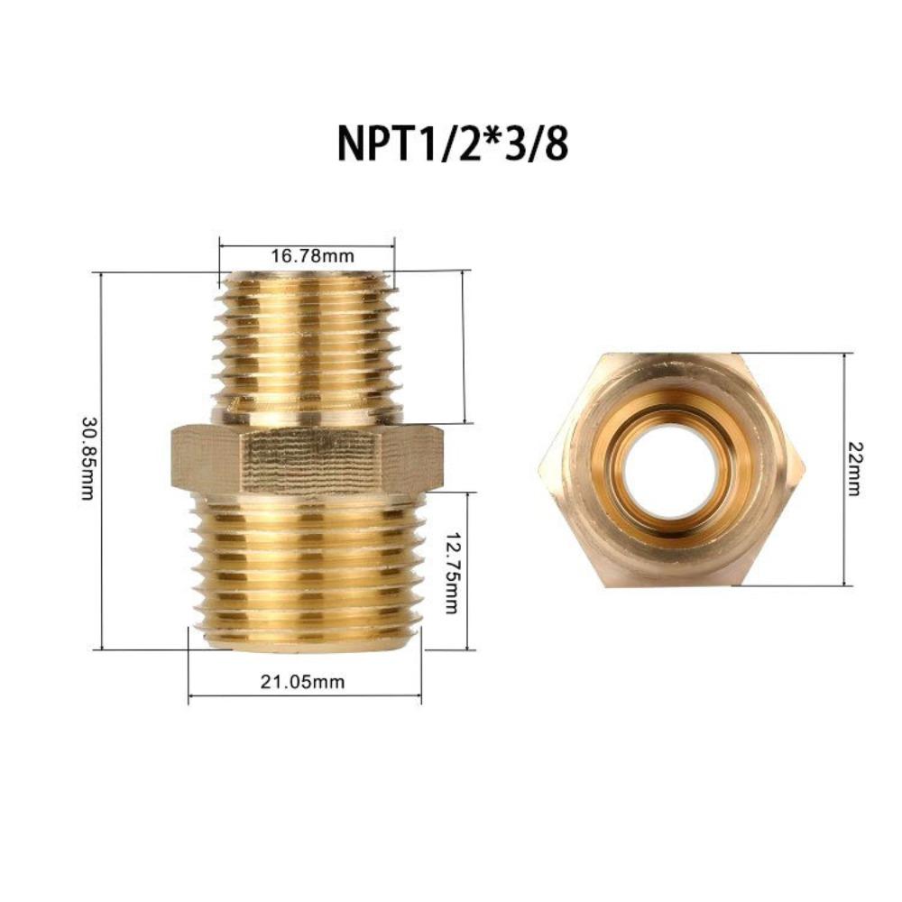 Male Thread Brass Nipples Hex Design NPT Male Nipples Fittings Hex Nipple Connectors