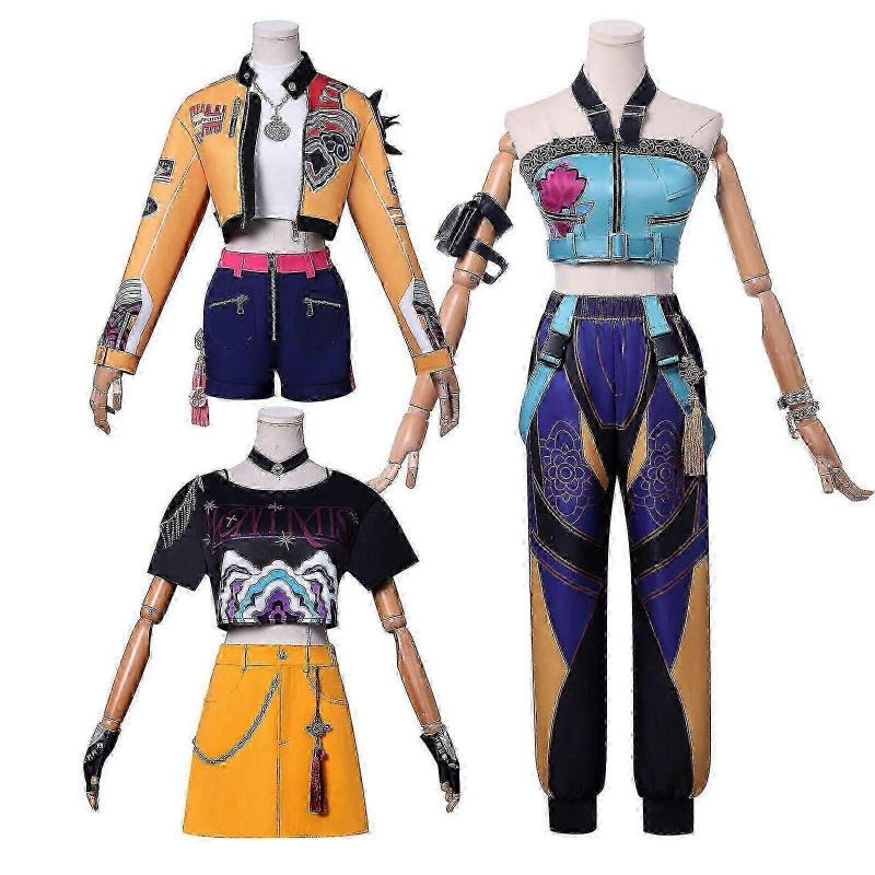 Kpop Demon Hunters Cosplay Kostymesett Rumi Mira Zoey Halloweenfest Fancy Dress For Kvinner Jenter