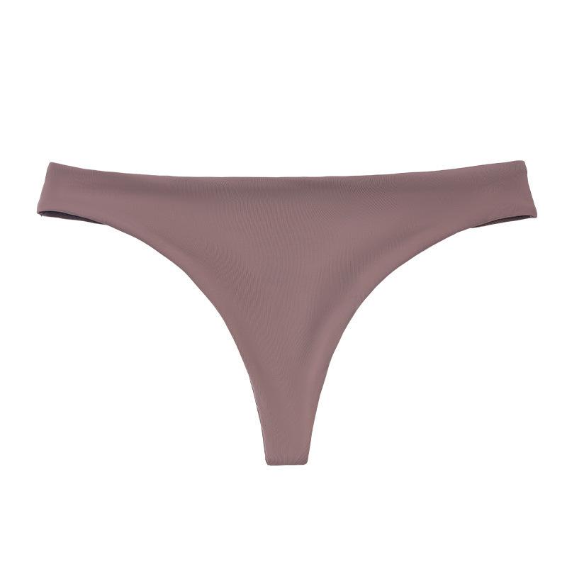 Sexy seamless underwear T-pants Thin glossy breathable large size underwear Pure cotton crotch hip lift low waist underwear