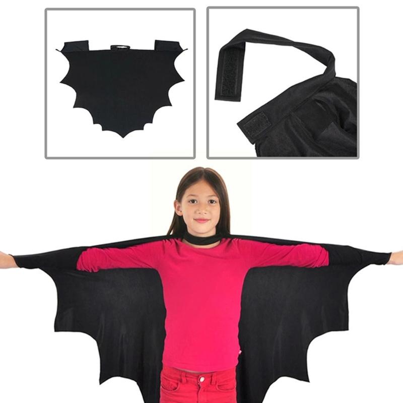 Children Bat Wing Costume Cosplays Halloween Bat Cloaks Dress Up Accessory