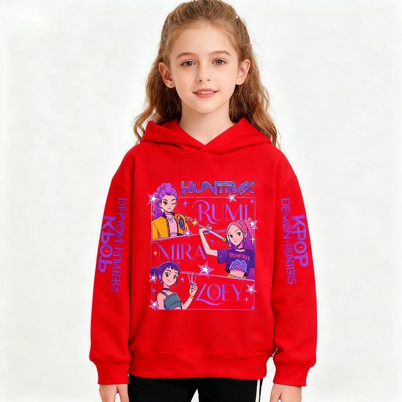 Dibujos Animados de Cazador de Demonios Sudaderas con Capucha para Niña para Otoño e Invierno Cálidas Cómodas y Suaves Sudaderas con Capucha Ropa de Moda