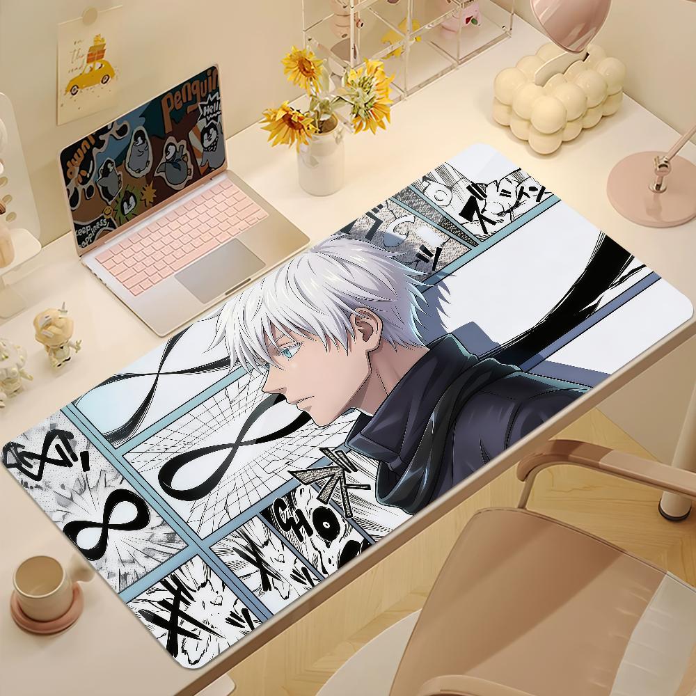 JJujutsu Kaisen Satoru Gojo Mouse Pad Large NonSlip Lockedge Desktop Computer Desk Mat Keyboard Mousepad Office Gamer Student