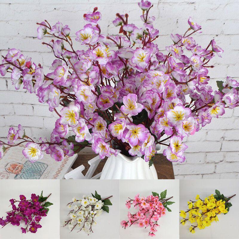 Realistic 43cm Artificial Plum Spring Blossom For Beautiful Home Garden Decoration