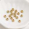Gold-Plated Zircon-Inlaid Lace Drum Beads: Hollow Large Hole Spacers for DIY Necklaces