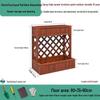 Hua Long Dun Outdoor Carbonized Wood Planter with Trellis