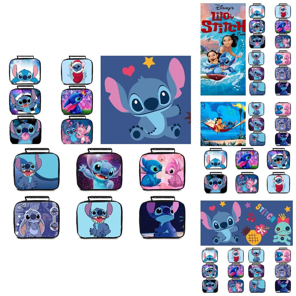 Cartoon Stitch Lunch Bag With Insulated Ice Pack Ideal For Teens And Kids!