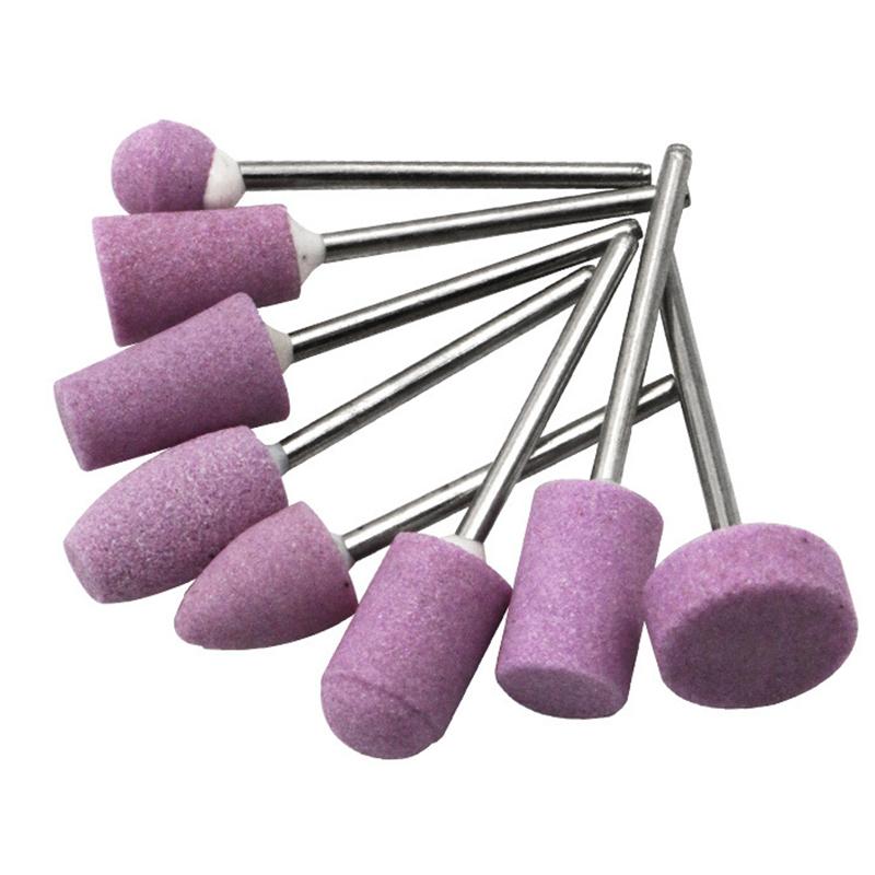 12Pcs 2.35mm Shank Mini Nail Drill Bit Set Abrasive Polishing Mounted Stone For Rotary Tools Grinding Stone Wheel Head Tools