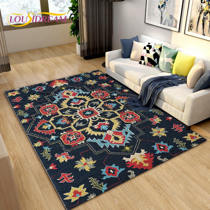 Turkey Persian Printed Area Rug Large,Carpets Rugs for Living Room Bedroom Sofa Decoration,Kitchen Bathroom Non-slip Floor Mat