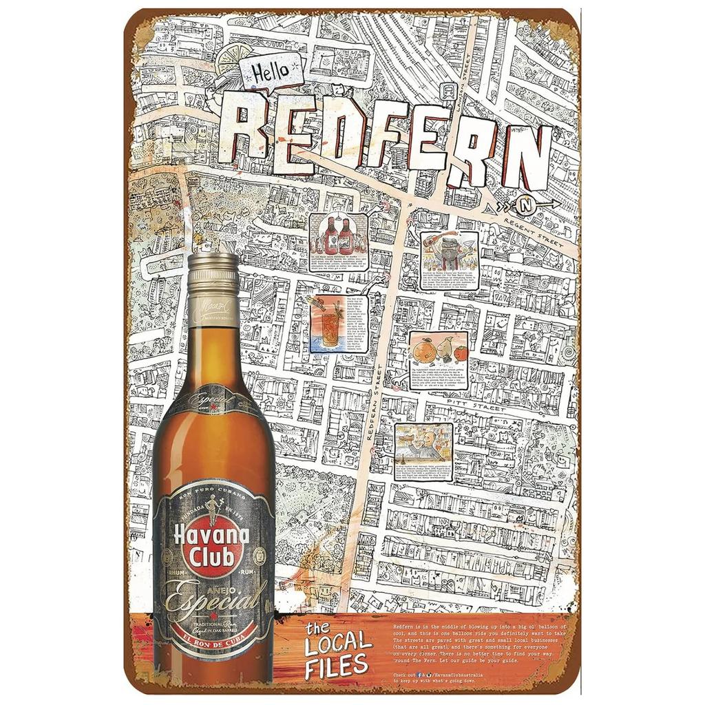 Havana Club Metal Tin Signs Plaque Wall Decoration Vintage Art Posters Iron Painting for Man Cave Home Cafe Garden Club Bar Pub