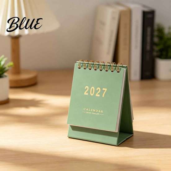 Personalized Office Desk with Gold Calendar Minimalist English Desktop Accessory 2027 Table Planner Modern Decoration