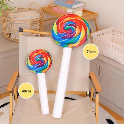 Candy Lollipop Plush Pillow Soft Stuffed Animal Plushie Skin-friendly Fake Candy Lollipop