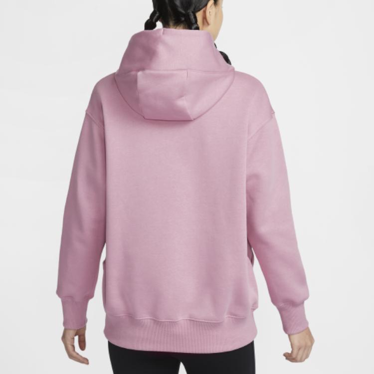 Nike Pullover Comfortable Skin-Friendly Hooded Long Sleeve Sweatshirt Women Sweatshirt Pink DQ5861699