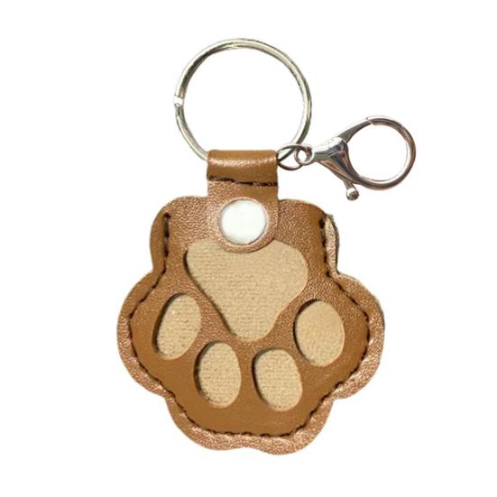 Pet Hair Keepsake Keychain Dog Cat Paw Shape Hair Storage
