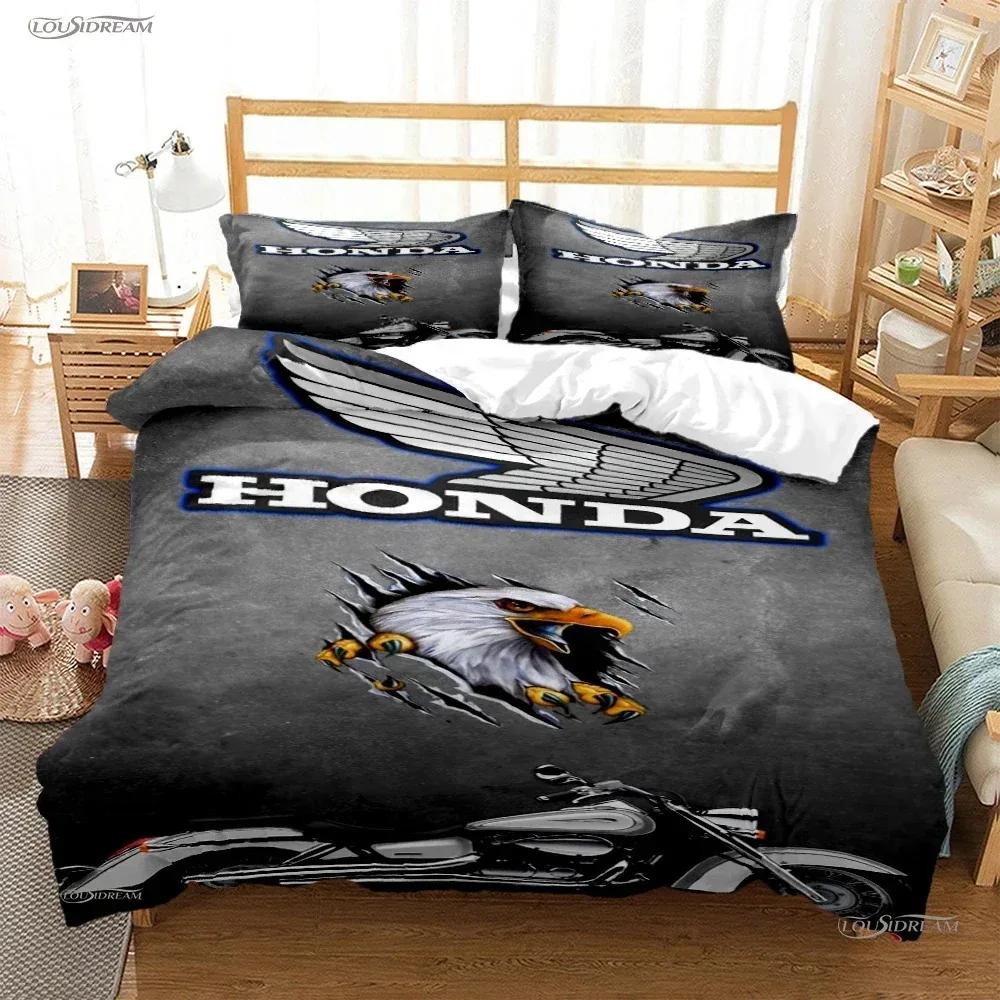

Hrc-Honda Motorcycle Logo Duvet Cover Comforter Bedding Sets Soft Quilt Cover And Pillowcases For Teens Single Double Queen King AU Double(180*210cm)3pcs
