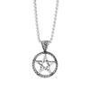Cross Border Trendy Hip-hop Necklace European and American Trampoline Ring Five Pointed Star Pendant Couple Street Matching Necklace Wholesale