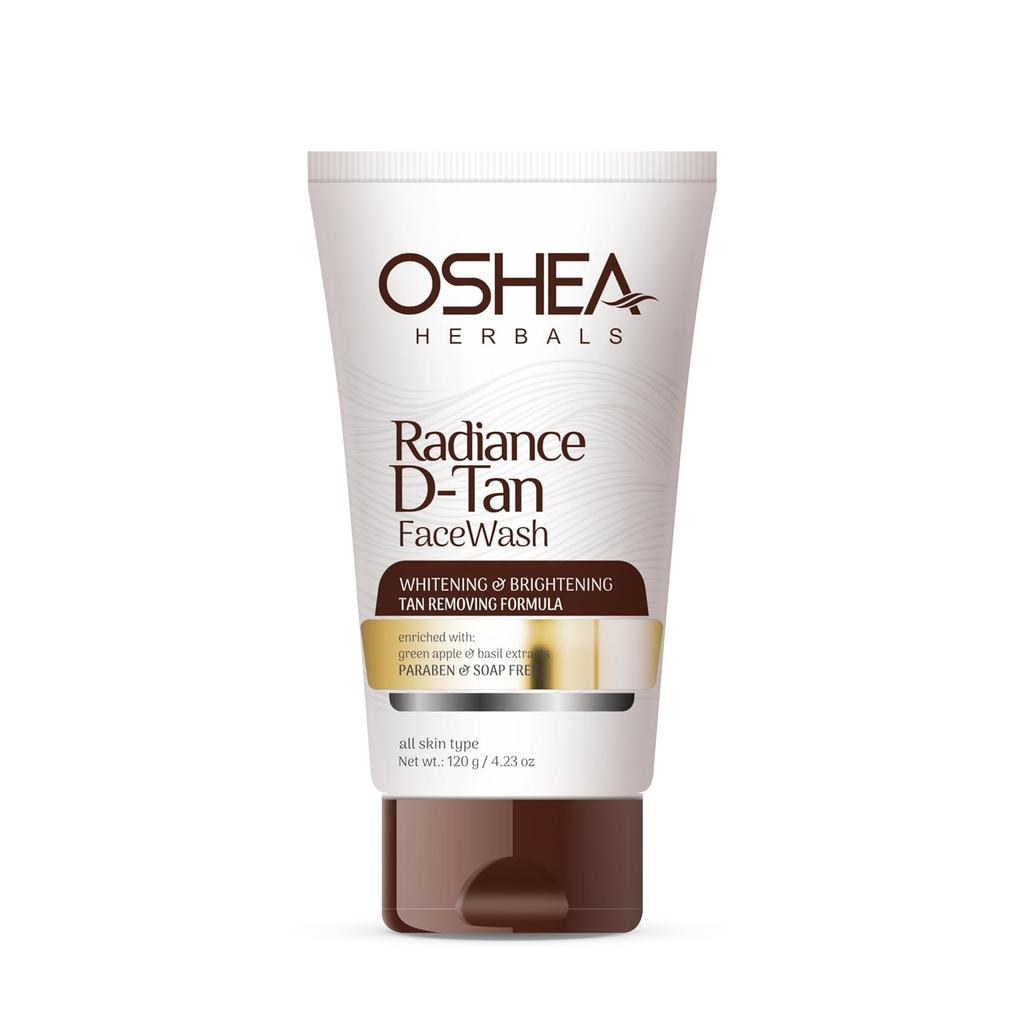 Oshea Herbals Radiance DTan Face Wash for Women & Men | Deep Cleansing with Tan Removal Formula | Reduces Dullness & Controls Sebum | Enriched with