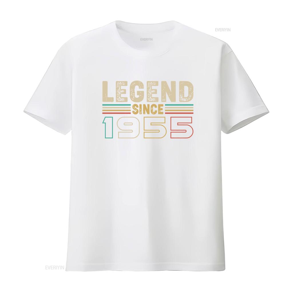 Legend Since 1955 Adults T Shirt Retro Style 70th Birthday Idea Soft Cotton Design for Men and Ladies vintage Washed