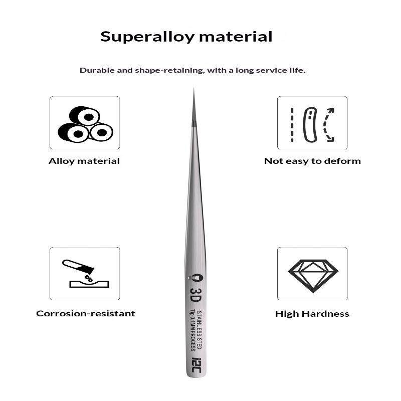 I2C NS(01-04) Super Alloy Tweezers Phone Circuit Repair Hand Tool Non-magnetic Stainless Steel Flying Wire Forceps