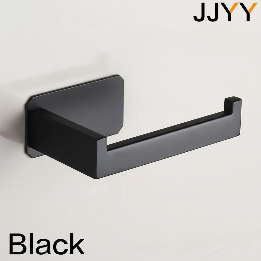 

Stainless Steel Toilet Paper Holder Wall Mounted Tissue Roll Dispenser Bathroom Home Storage Organizer чёрный