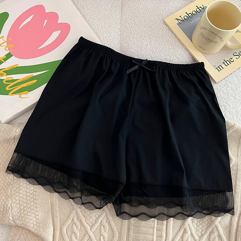 Female Summer New Style Lace Loose Ice Silk Anti Go Out of Light Can Wear Four Safety Underwear
