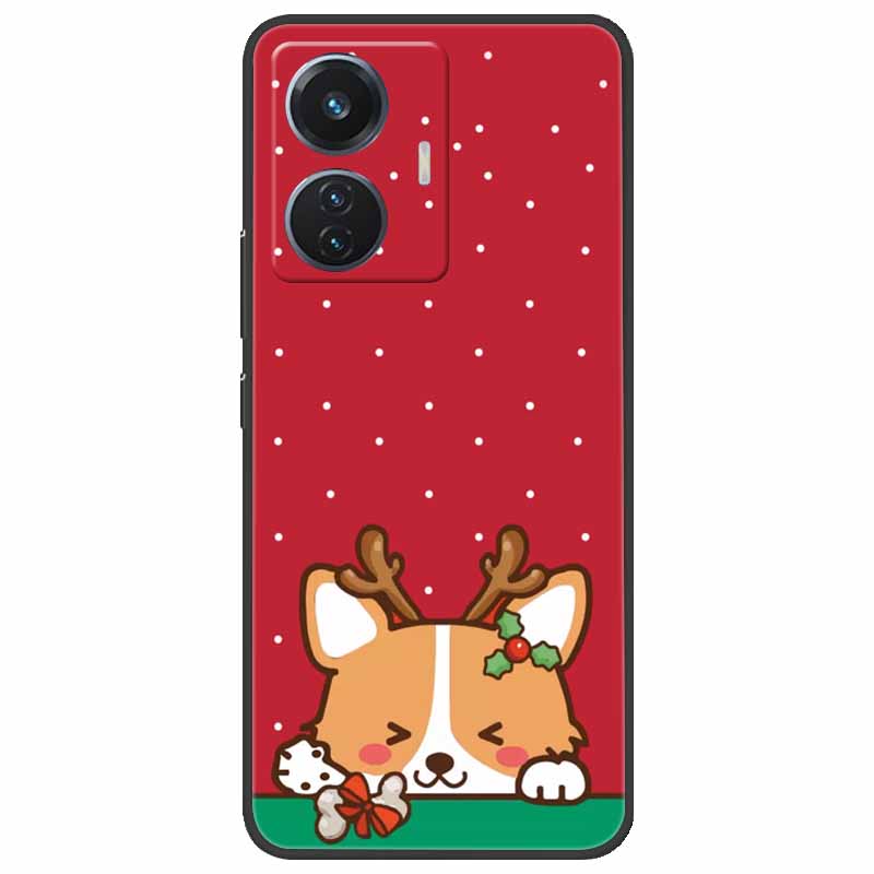 Christmas Case For Vivo T1 44W Soft Silicone Back Cover for Vivo T1 4G Snapdragon 680 Phone Case Cartoon V2153 VivoT1 4G Funda