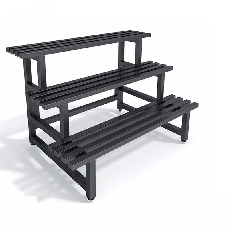 Stainless Steel Metal Flower Step Display Stands Balcony Flower Room Plant Rack Waterproof Multi-Layer Ladder Shelf