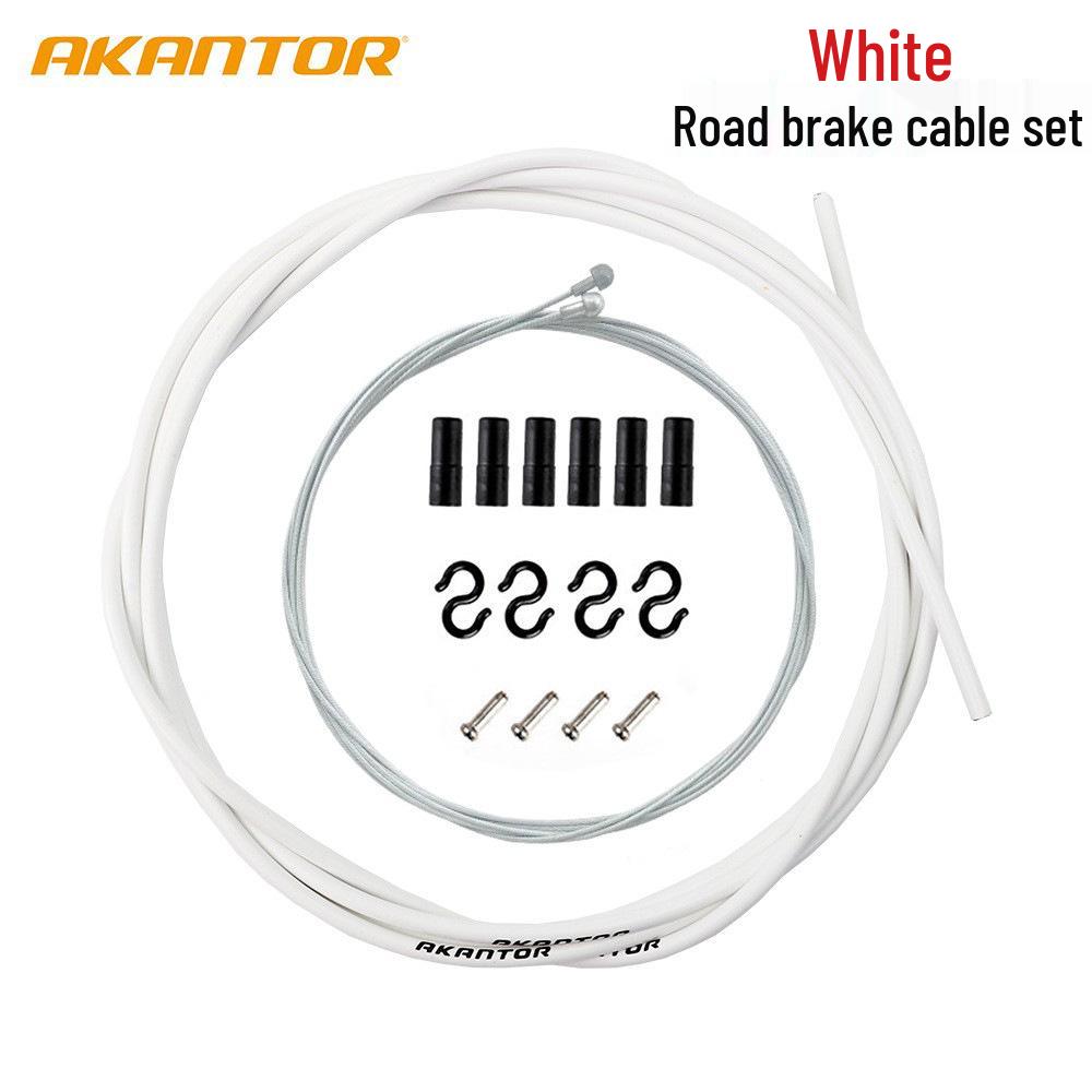 AKANTOR Bicycle Brake & Gear Shift Cable Set for Mountain, Road, or Folding Bikes