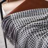 HOMLLY Chekii Gestrickte Weiche Gewebte Decke Überwurf mit Quasten für Sofa Stuhl Bett