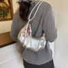 Fashionable Dumpling Shape Shoulder Bag For Women Street Trend Pu Material Zipper Opening Crossbody Purse For Daily Use