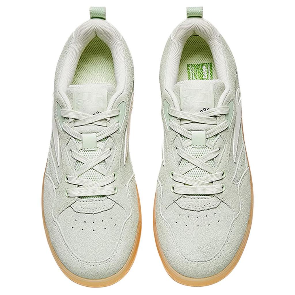 Anta Street Fashion Versatile Spliced Sports Casual Shock Absorbing Wear Resistant Low Top Skate Shoes Women sneaker Green Ivory 122638052-6